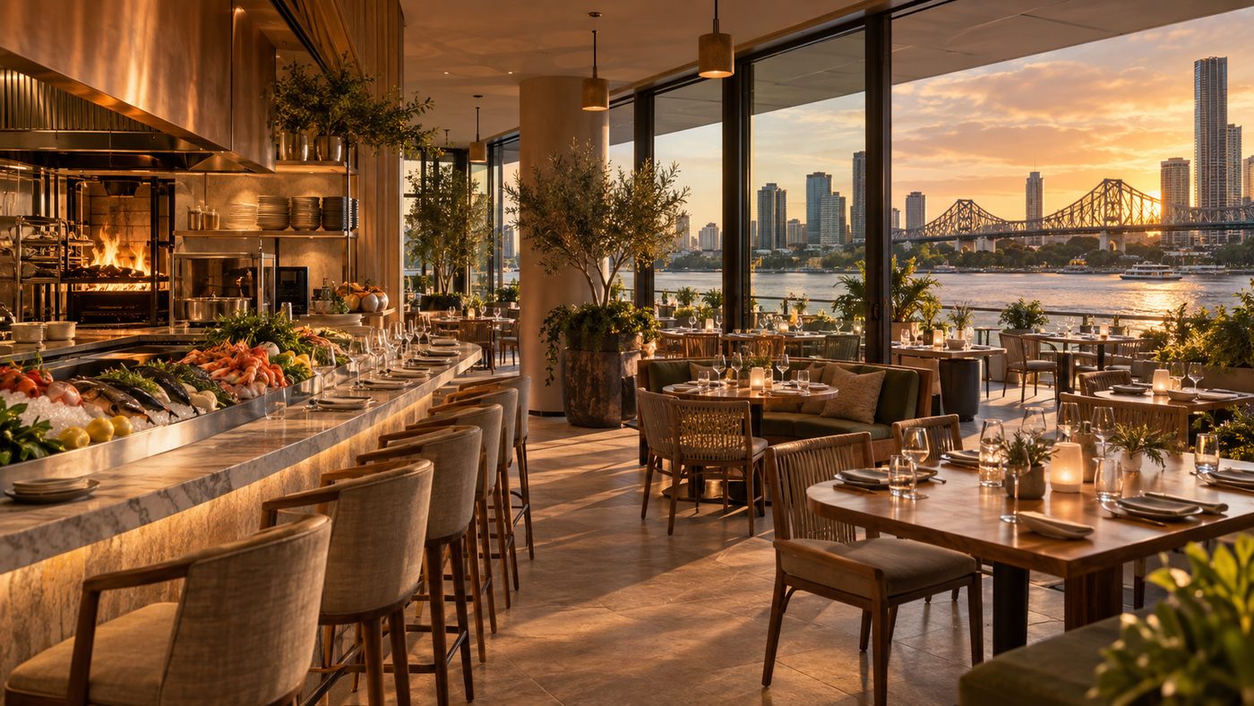 Modern Australian dining room at Bracken